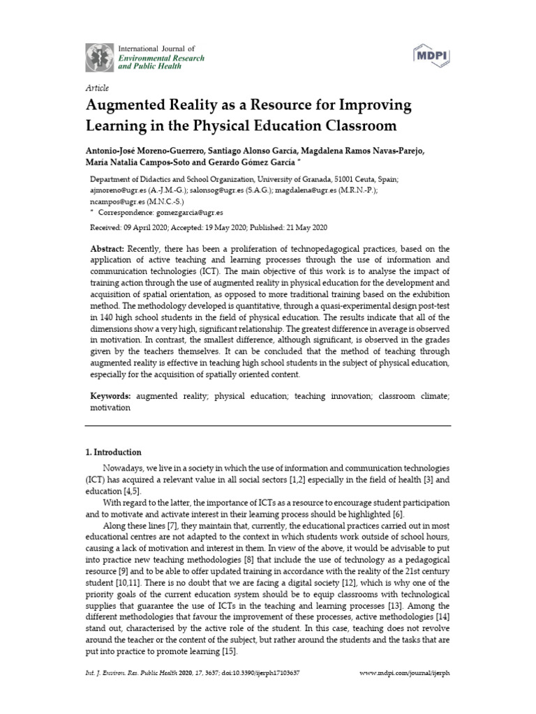 Augmented Reality As A Resource For Improving | PDF | Augmented Reality ...