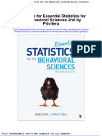 Full Download Test Bank For Essential Statistics For The Behavioral Sciences 2nd by Privitera PDF Full Chapter