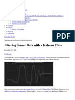 Filtering Sensor Data With A Kalman Filter - Interactive Matter