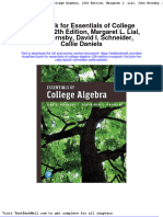 Full Download Test Bank For Essentials of College Algebra 12th Edition Margaret L Lial John Hornsby David I Schneider Callie Daniels PDF Full Chapter