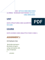 Data Structures and Algorithms