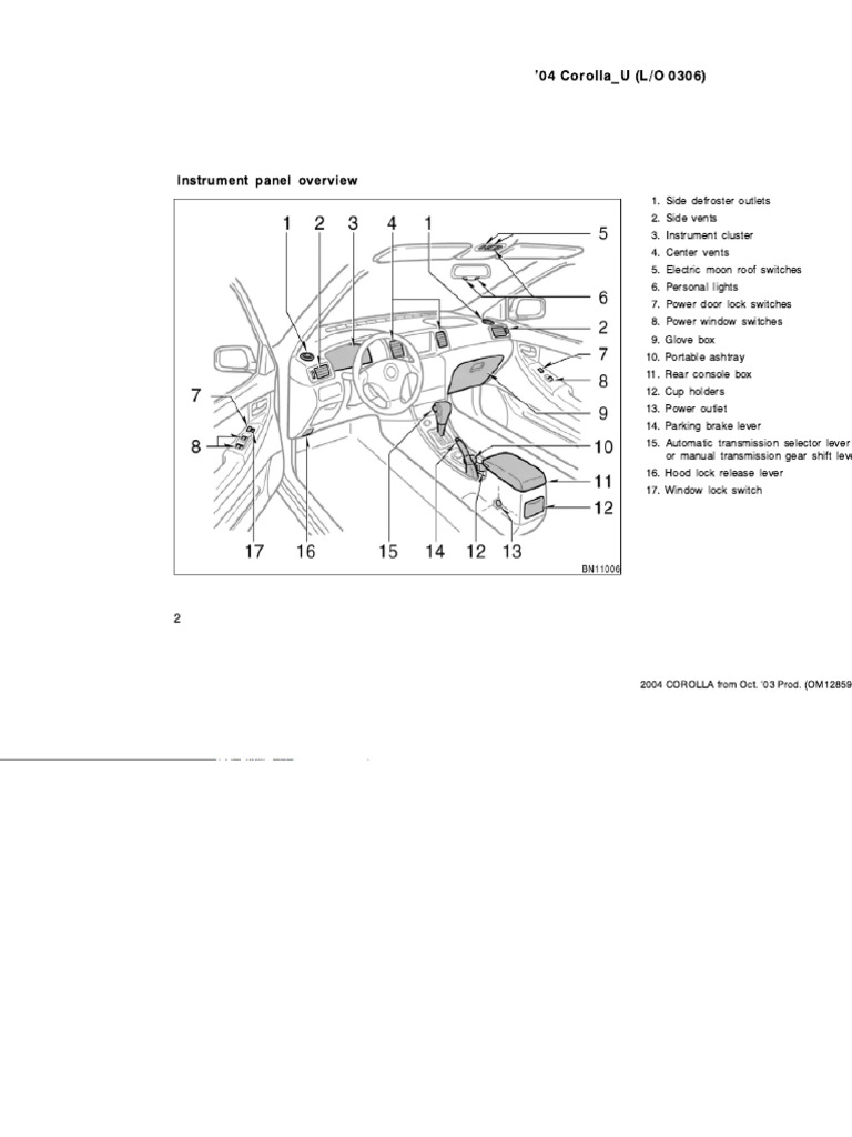 1994 TOYOTA COROLLA OWNERS MANUAL PDF visual data 3