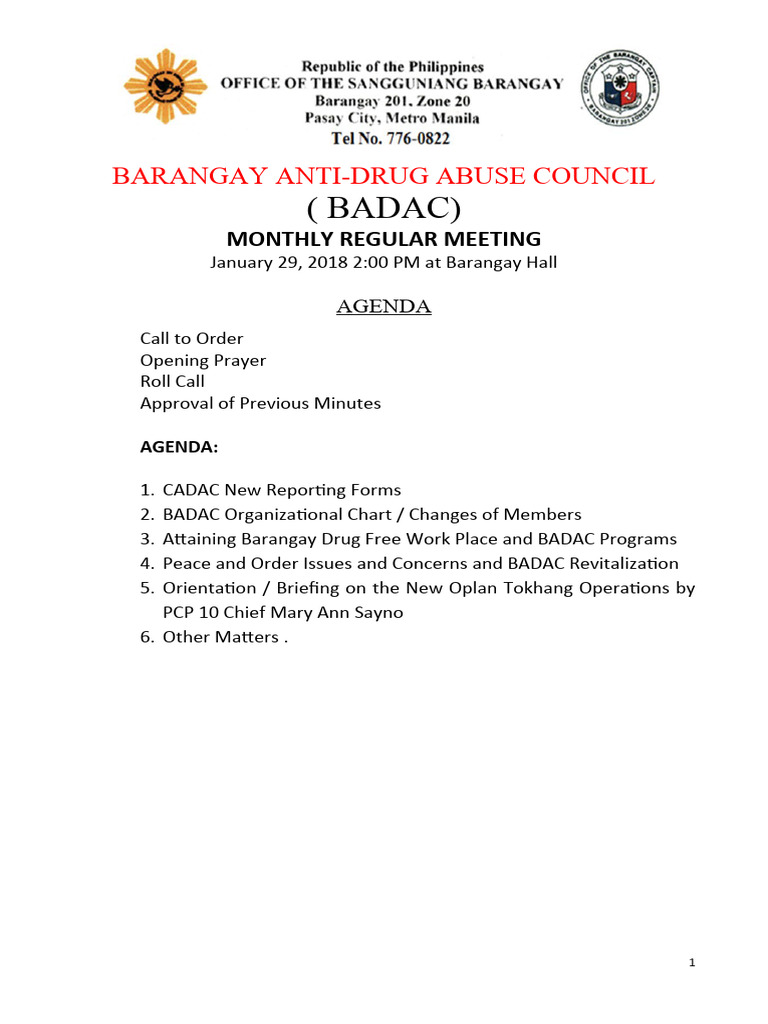 Badac meeting agenda sept 26 pdf