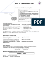 Notes - Types of Chemical Reactions