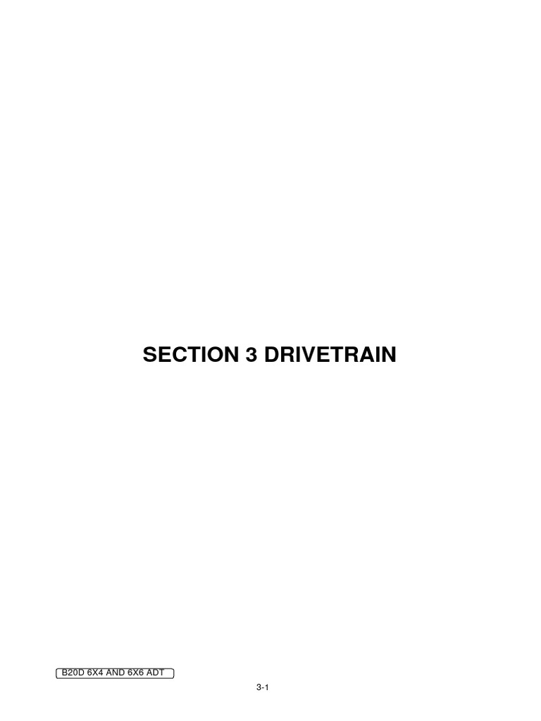 B20D Parts Manual Section 3 Drivetrain PDF Piston Vehicle Technology