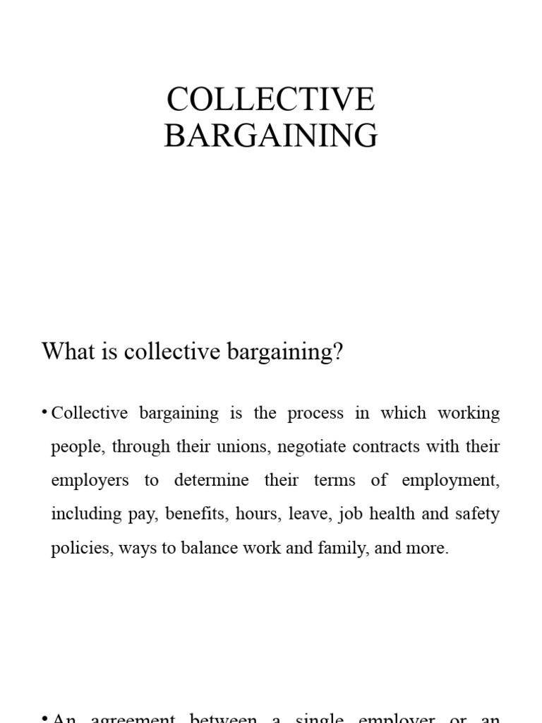 Collective Bargaining Pdf