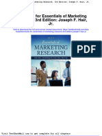 Full Download Test Bank For Essentials of Marketing Research 3rd Edition Joseph F Hair JR PDF Full Chapter