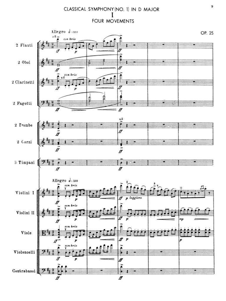 Prokofiev Symphony 1 Score PDF