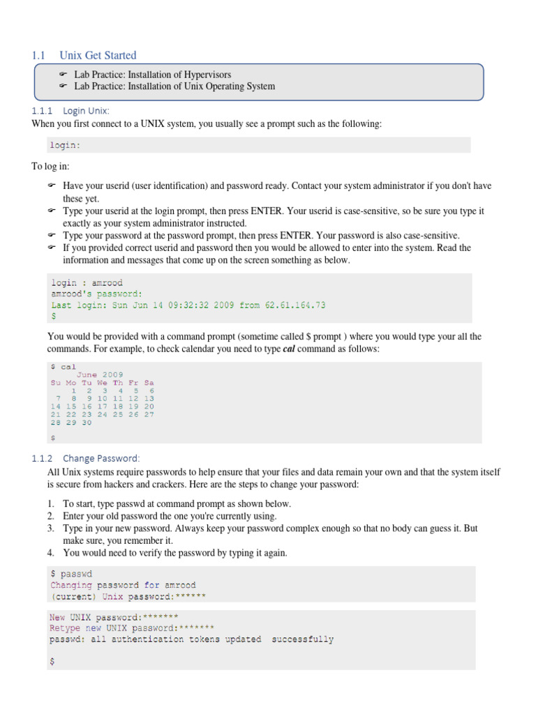 Unix Basics Unix Basics