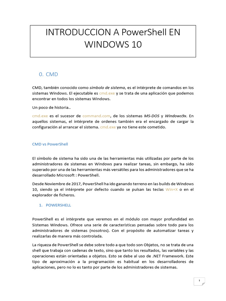 Introduccion a power shell pdf archivo de computadora interfaz de