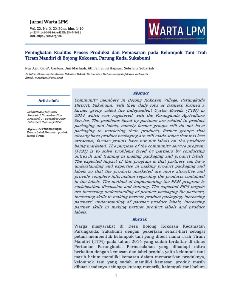 Peningkatan Kualitas Pemasaran Tani | PDF | Cognition | Science