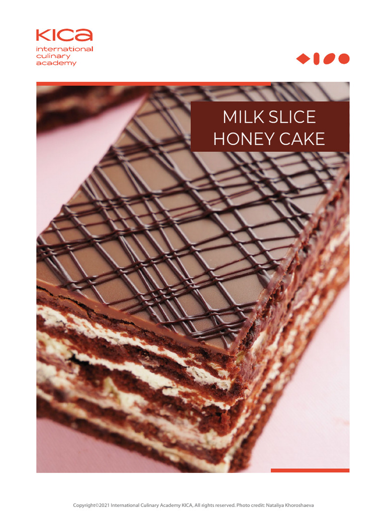 Milk Slice Honey Cake PDF Cream Cakes