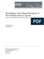 Developing Value-Based Pricing For A New Product-Service System