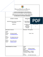 Proforma Eppe2053 Ekonomi Malaysia (Malaysian Economy)