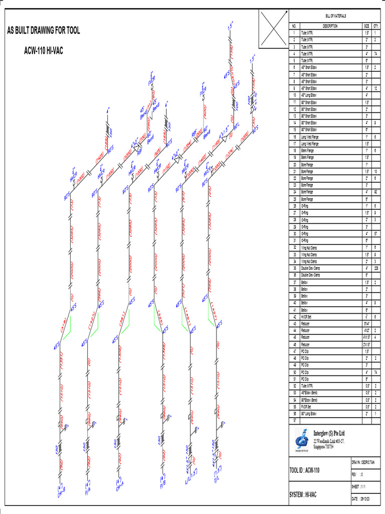 ACW-110 HI-VAC Bill of Materials | PDF | Pipe (Fluid Conveyance ...