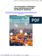 Full Download Test Bank For Essentials of Statistics For Business and Economics 9th Edition David R Anderson PDF Full Chapter