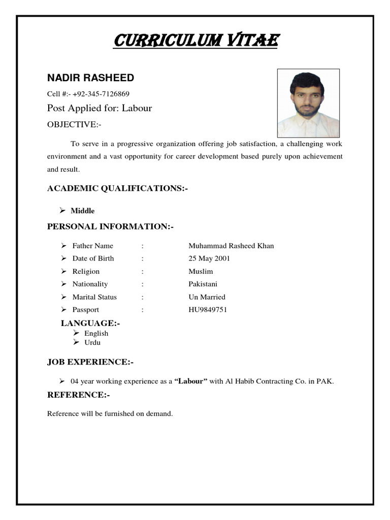 Nadir Rasheed (Labour) | PDF