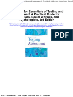 Test Bank For Essentials of Testing and Assessment A Practical Guide For Counselors, Social Workers, and Psychologists, 3rd Edition