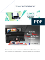 How To Reset Epson Printer To Factory Settings