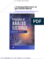 Full Download Principles of Analog Electronics 1st Saggio Solution Manual PDF Full Chapter
