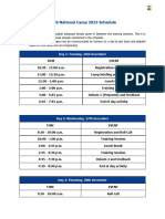 ISDS National Camp 2023 Schedule - VF