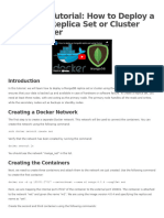 MongoDB Tutorial - How To Deploy A MongoDB Replica Set or Cluster Using Docker