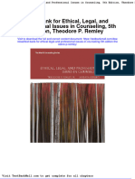 Full Download Test Bank For Ethical Legal and Professional Issues in Counseling 5th Edition Theodore P Remley PDF Full Chapter