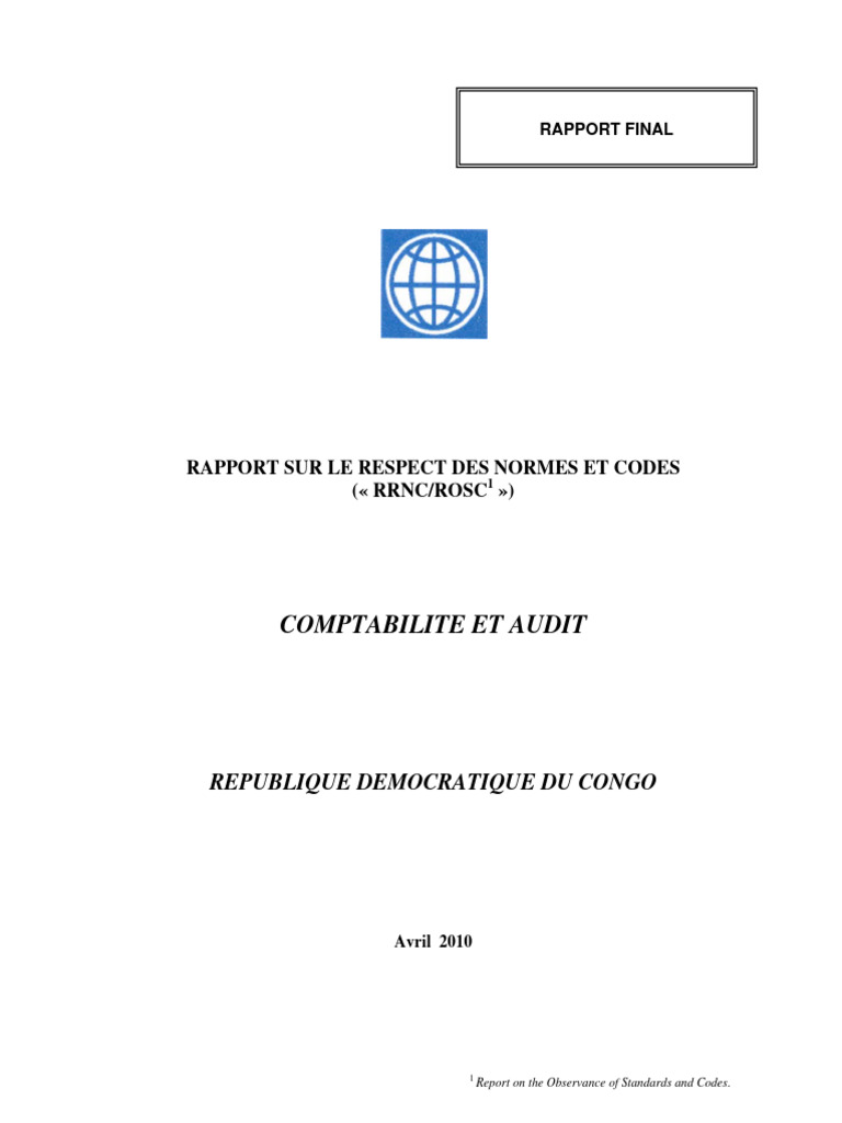 Rapport Et Codes Audit Compta | PDF | Normes internationales d ...