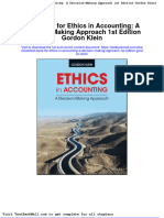Full Download Test Bank For Ethics in Accounting A Decision Making Approach 1st Edition Gordon Klein PDF Full Chapter