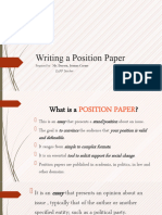 Writing A Position Paper