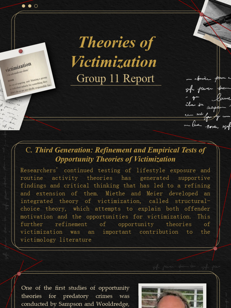 Theories of Victimization Explained | PDF | Victimisation | Victimology