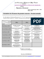 Planning Examens Semestre 1 SN ISE 2023 2024