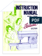 Fantasia F7500E Sewing Machine Instruction Manual