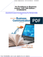 Full Download Test Bank For Excellence in Business Communication 10 e 10th Edition 0133034070 PDF Full Chapter