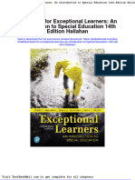 Full Download Test Bank For Exceptional Learners An Introduction To Special Education 14th Edition Hallahan PDF Full Chapter