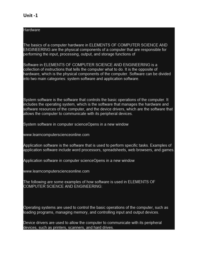 Unit - 1 | PDF | Computers