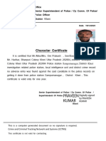 Praveen Kumar: Character Certificate