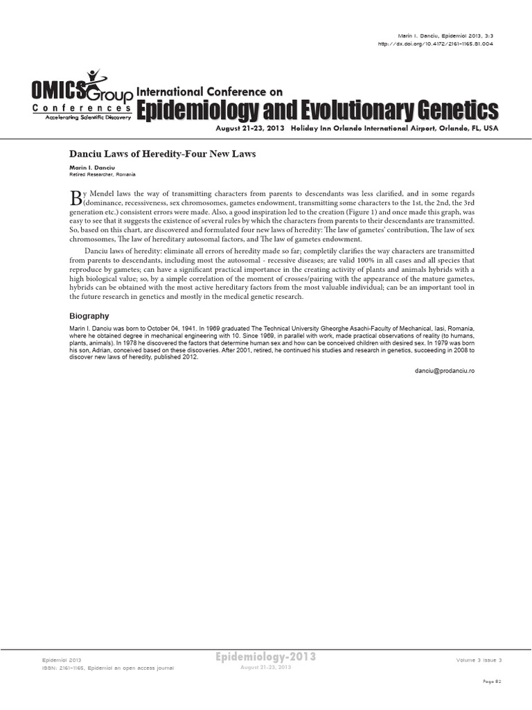 La Conferinta Usa Pdf Heredity Genetics