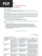 ACCCB - 543 Competency 1 Assessment and Rubric - Acccb543 - v1P3 - Comp - 1 - Rubric