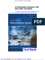 Full Download Principles of Information Systems 13th Edition Stair Test Bank PDF Full Chapter