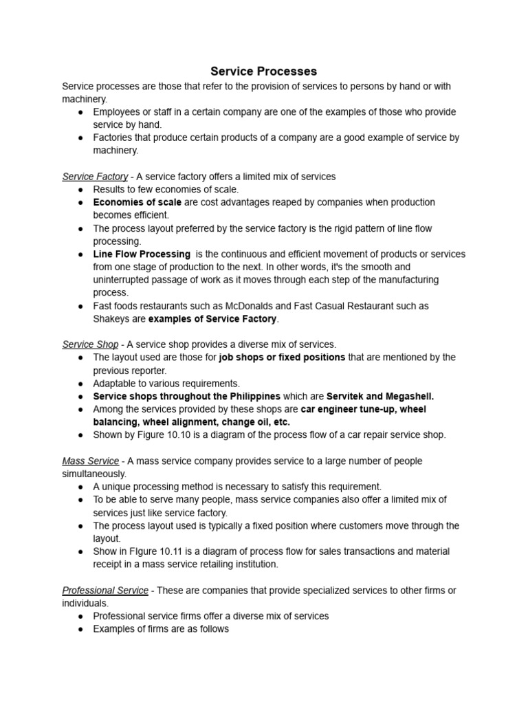 ENS192 - Service Processes | PDF | Retail | Factory