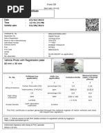 Vehicle Photo With Registration Plate 60 MM X 30 MM: Pollution Under Control Certificate