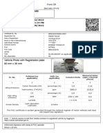 Vehicle Photo With Registration Plate 60 MM X 30 MM: Pollution Under Control Certificate