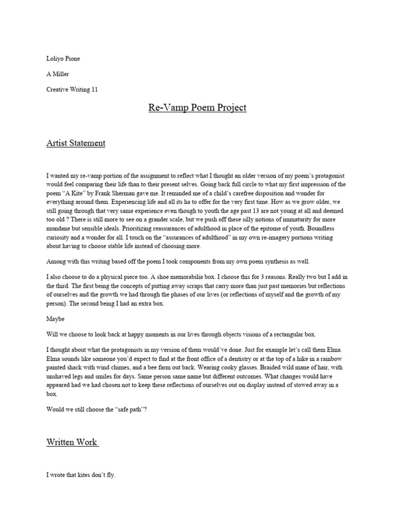 Reflecting on Childhood Through Poetry | PDF | Poetry