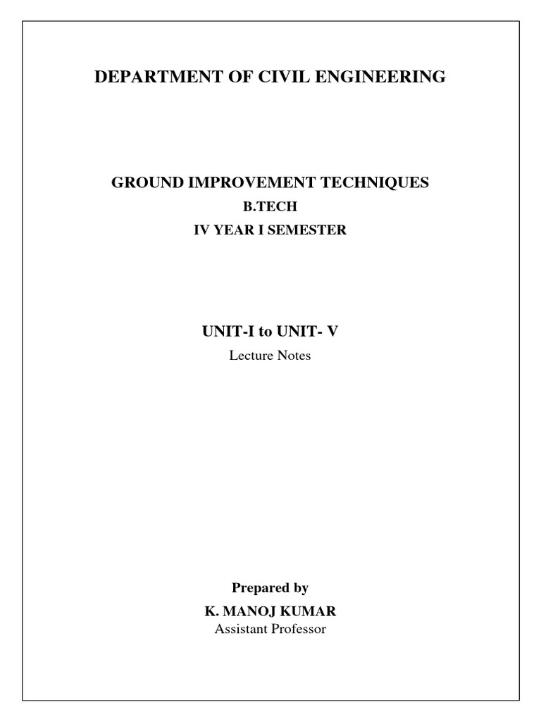 Git Unit 1 To 5 Lecture Notes Pdf Silt Deformation Engineering