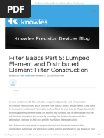 Filter Basics Part 5 - Lumped Element and Distributed Element Filter Construction