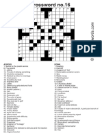 Crossword No.16 With Solution