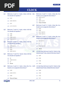 CSAT - Clock Questions