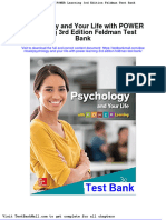 Full Download Psychology and Your Life With Power Learning 3rd Edition Feldman Test Bank PDF Full Chapter