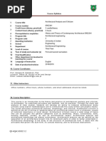 2022 2023 Courseoutline Architectural Analysis and Criticism